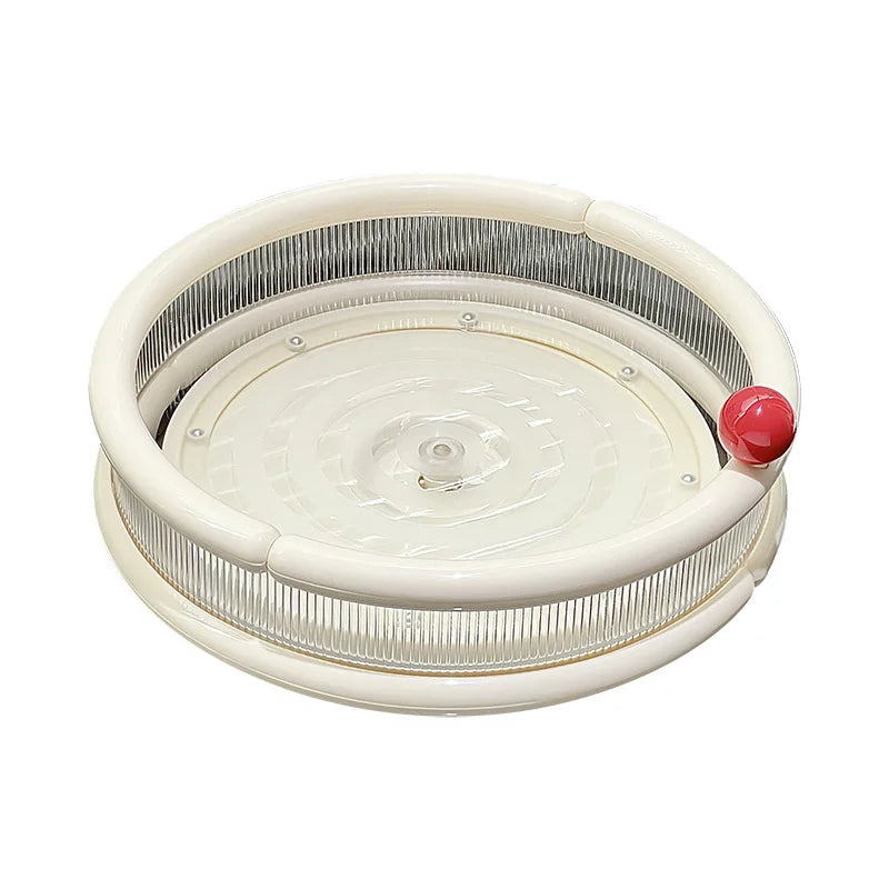 360° Rotating Cosmetics Storage Tray | Lipstick & Skincare Organizer Rotating Makeup Organizer QXL WHITE