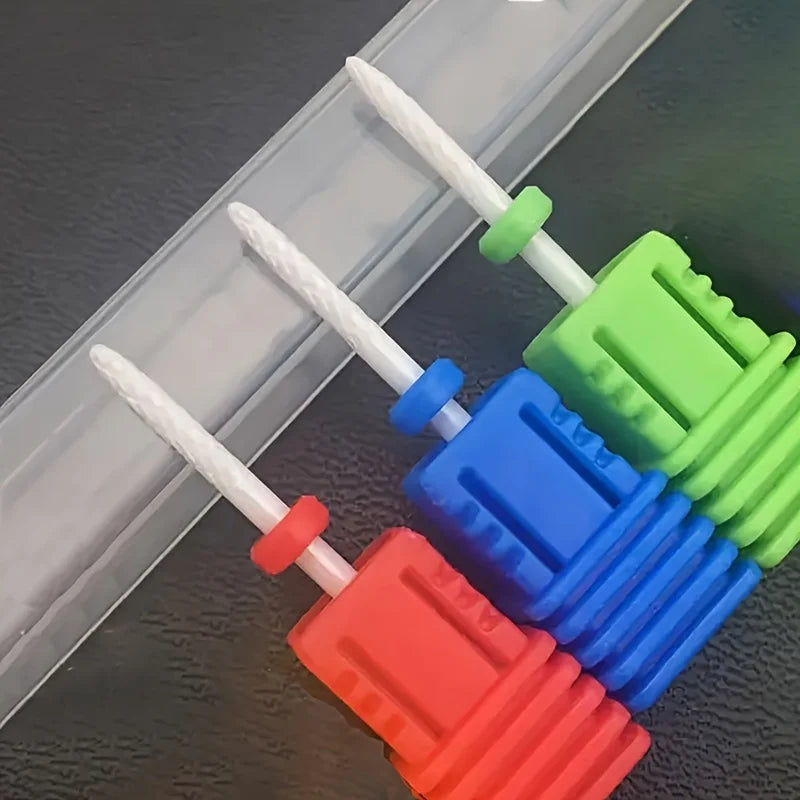 3-Pc Ceramic Nail Drill Bit Kit | Gel Polish Removal Ceramic Nail Drill Bits QXL