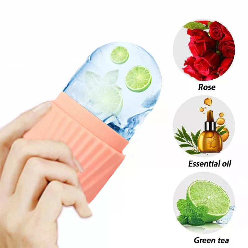 Ice Globe Face Roller | Silicone Ice Mold Facial Massager Ice Globe Face Roller QXL