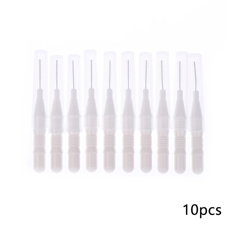 100-Pack Silicone Interdental Brushes | Between-Teeth Clean Interdental Brushes QXL A10