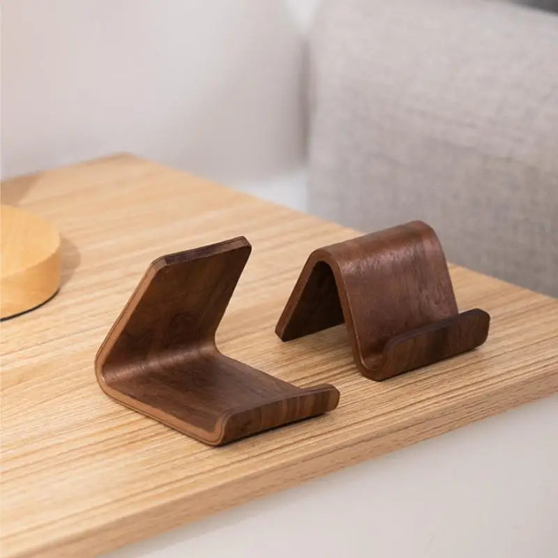 Walnut Wood Phone Stand & Business Card Holder | Desk Organizer Desk Organizer QXL