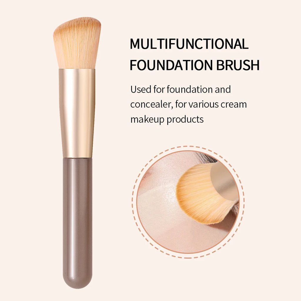KOSSHOW Foundation Brush – Streak-Free Liquid & Concealer Foundation Makeup Brush QXL Brown