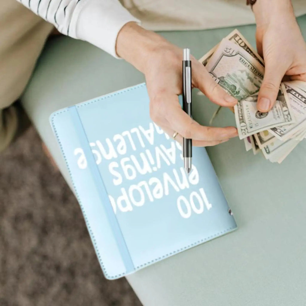 100 Envelope Challenge Binder | Cash Budget Savings Organizer Budget Savings Binder QXL