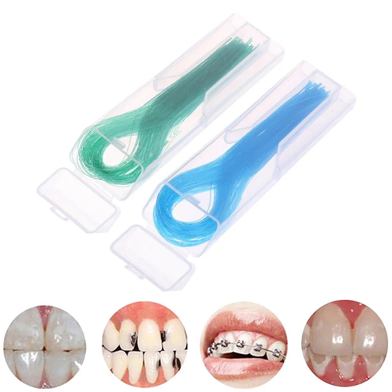 100-Pack Dental Floss Threaders for Braces, Bridges & Implants Dental Floss Threader QXL