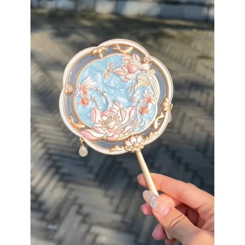 Lotus Flower Portable Makeup Mirror | Decorative Compact Portable Makeup Mirror QXL