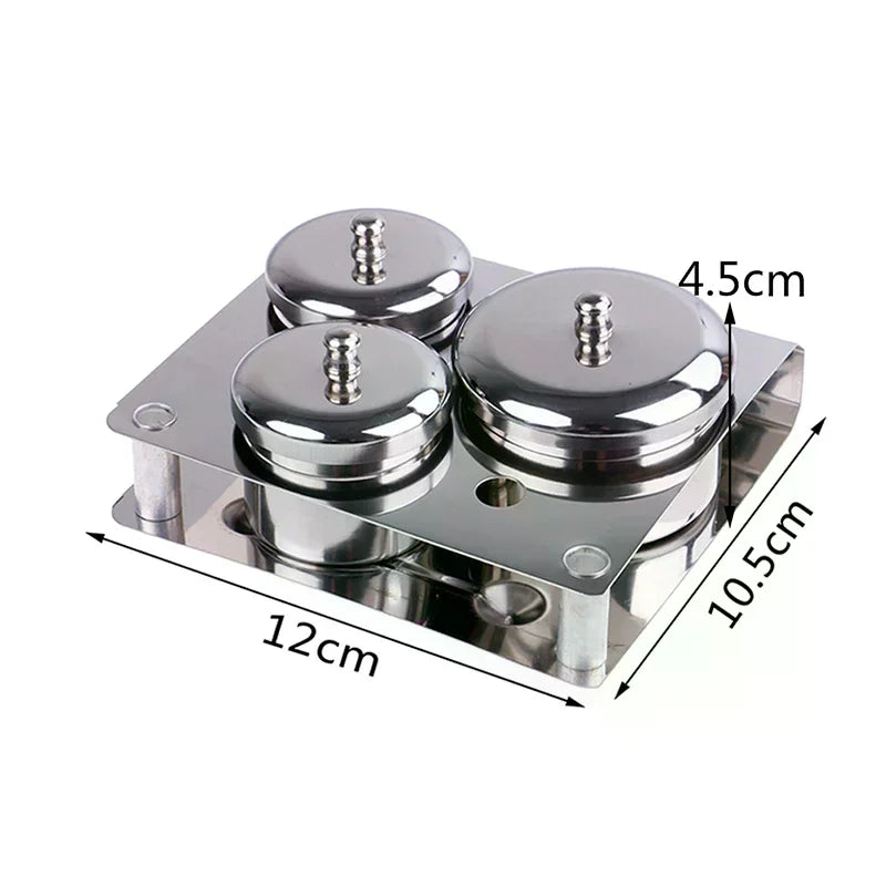 3-Pc Stainless Steel Dappen Dish Set | Nail Art Organizer Nail Art Organizer QXL