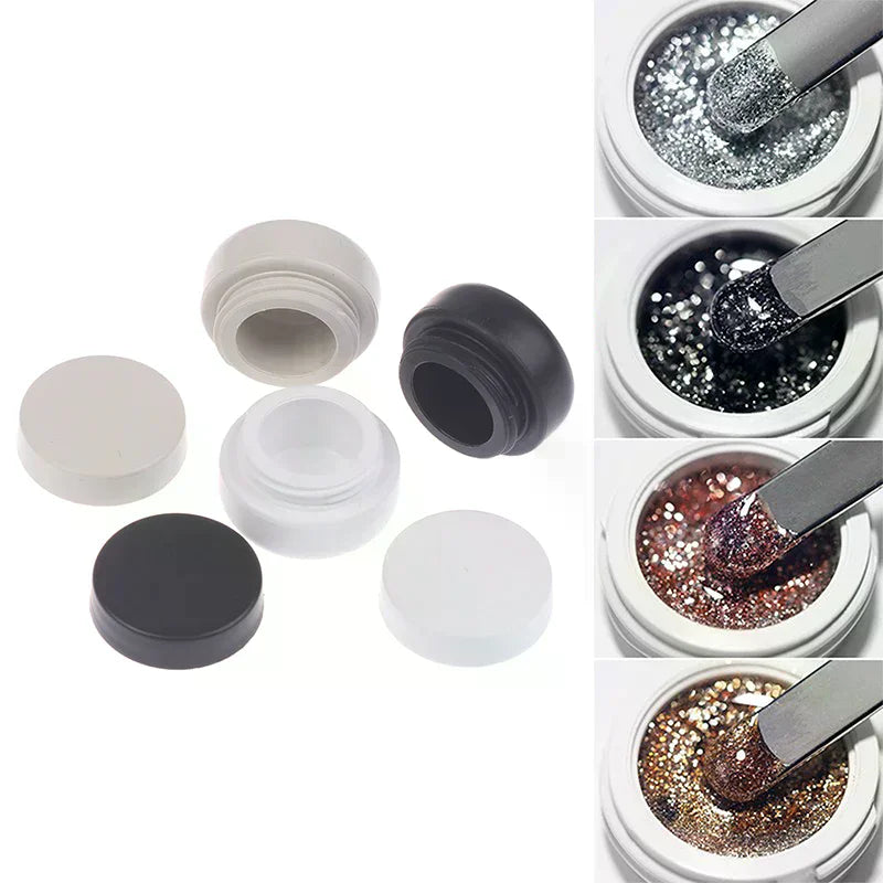 2-Pack UV Gel Nail Jars 2–2.5ml | Light-Blocking Containers Nail Gel Jar QXL