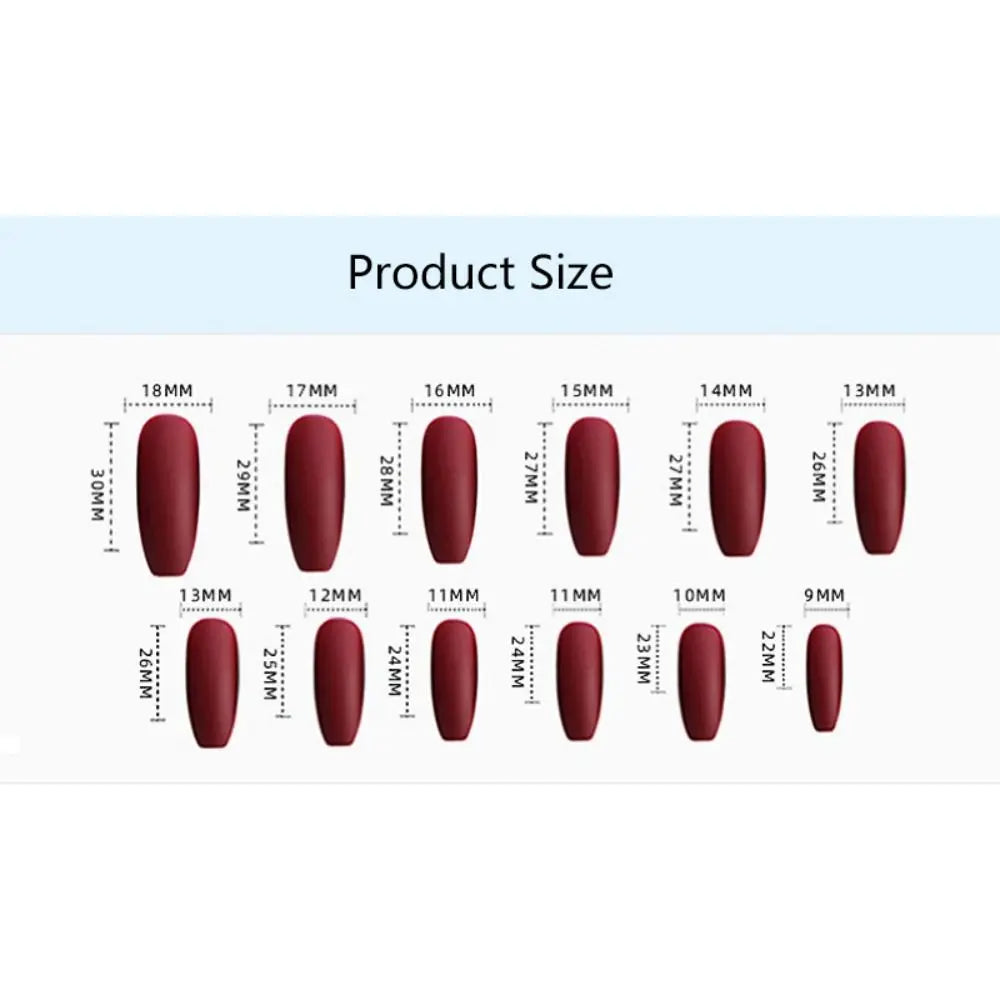 24-Pc Long Ballet Press-On Nails | Full Cover False Nail Set Press-On Nail Set QXL