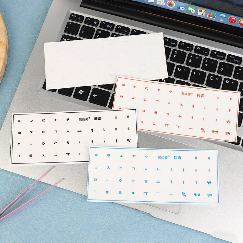 Korean Keyboard Stickers – Transparent Film, Universal Fit Keyboard Stickers QXL