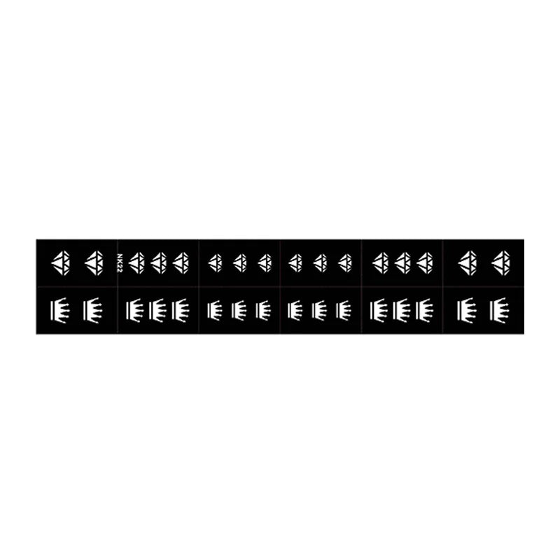 French Manicure Nail Art Stencil Template | 3D Spray Guide Nail Art Stencil QXL NK22