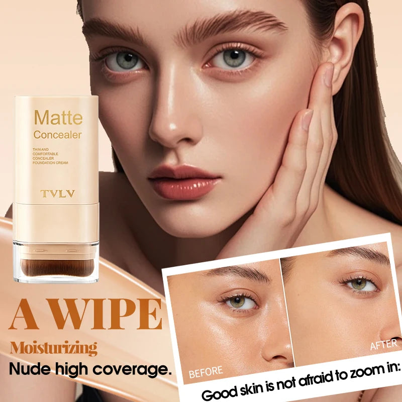 TVLV Double-Head Concealer & Foundation Cream | 5 Shades Concealer Foundation Cream QXL
