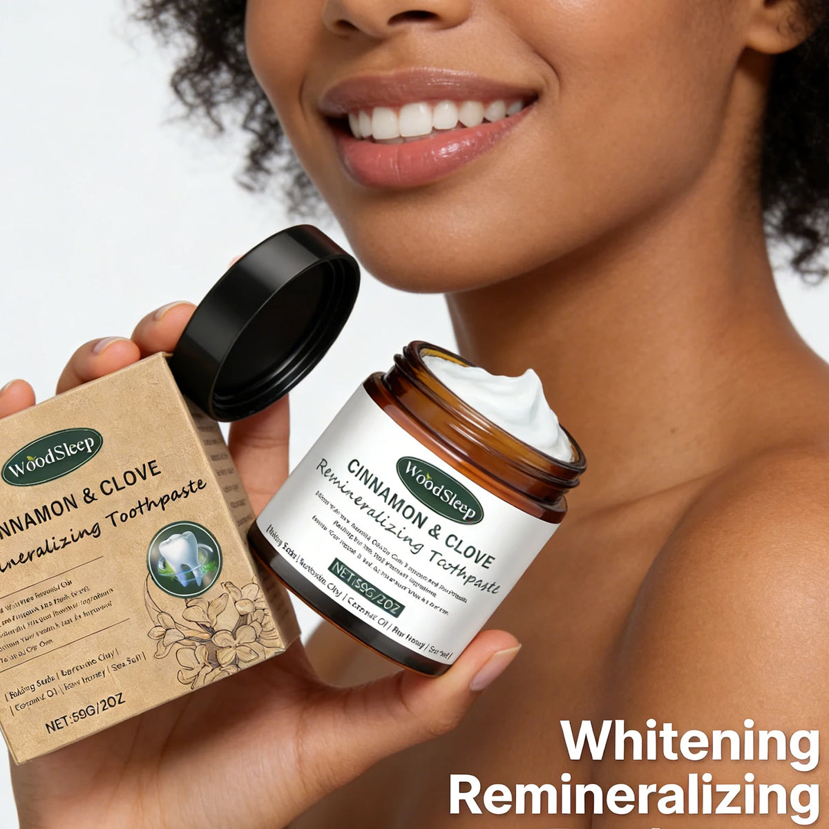 Natural Teeth Whitening Powder | Remineralizing Tooth Powder 59g Whitening Tooth Powder QXL