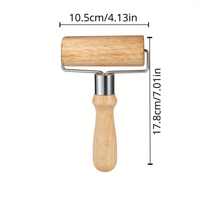 Wooden Rolling Pin for Baking | Thick Handle Dough Roller Wooden Rolling Pin QXL