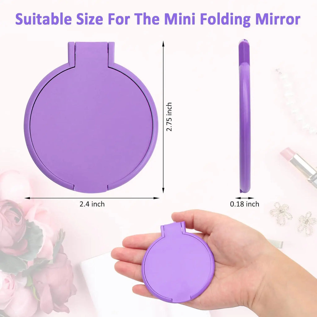 12-Pack Mini Round Folding Compact Travel Mirrors 2.4" Compact Travel Mirror QXL