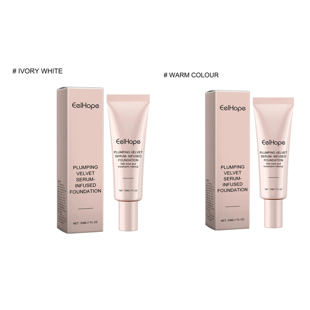 Eelhope Velvet Serum Foundation | Color-Changing Matte Cream Serum Foundation Cream QXL 2 in 1