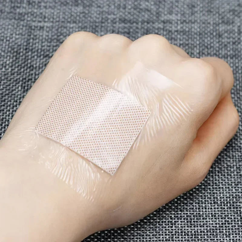 50-Pack Waterproof Transparent PU Square Bandage Stickers 38x38mm Adhesive Bandage Stickers QXL M469 50pcs 38x38mm