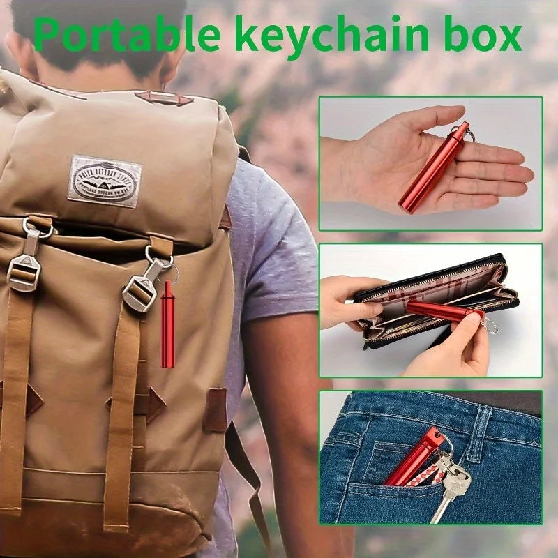2-Pack Portable Toothpick Holder Case with Keychain Toothpick Holder Case QXL