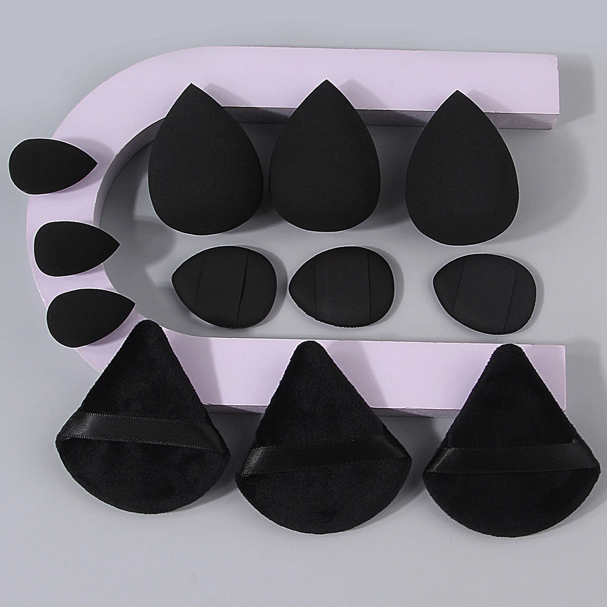 12-Piece Multi-Shape Makeup Sponge & Powder Puff Set Makeup Sponge Set QXL