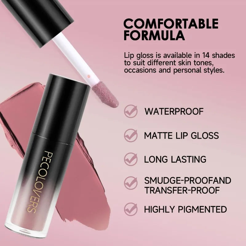 14-Color Matte Lipstick Set | Waterproof Long-Lasting Lip Color Matte Lipstick Set QXL