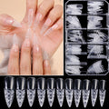 120-Pc Transparent Almond Press On Nails | Full Cover Ballet Tips Press On Nail Tips QXL C01