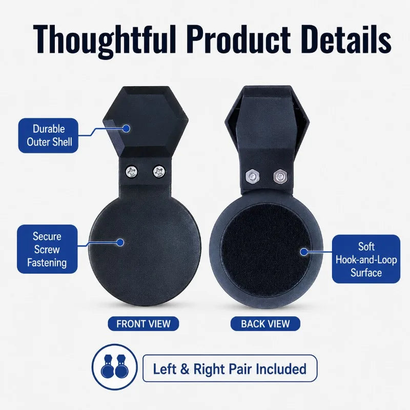Clip-On Helmet Ear Covers | Wind Buffer for Scooter & E-Bike Helmet Ear Covers QXL