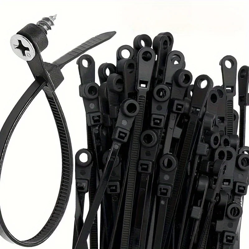 Nylon Cable Ties with Screw Mount Hole | Self-Locking Zip Nylon Cable Ties QXL