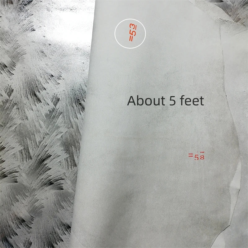 Silver White Sheepskin Leather 0.8–1mm | DIY Bag Craft Hide Leather Craft Fabric QXL
