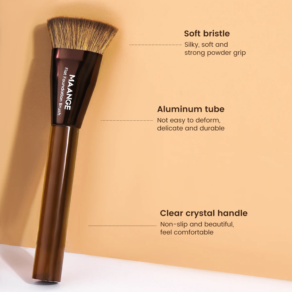 MAANGE Flat Top Foundation Brush | Dense Synthetic Hair Foundation Makeup Brush QXL