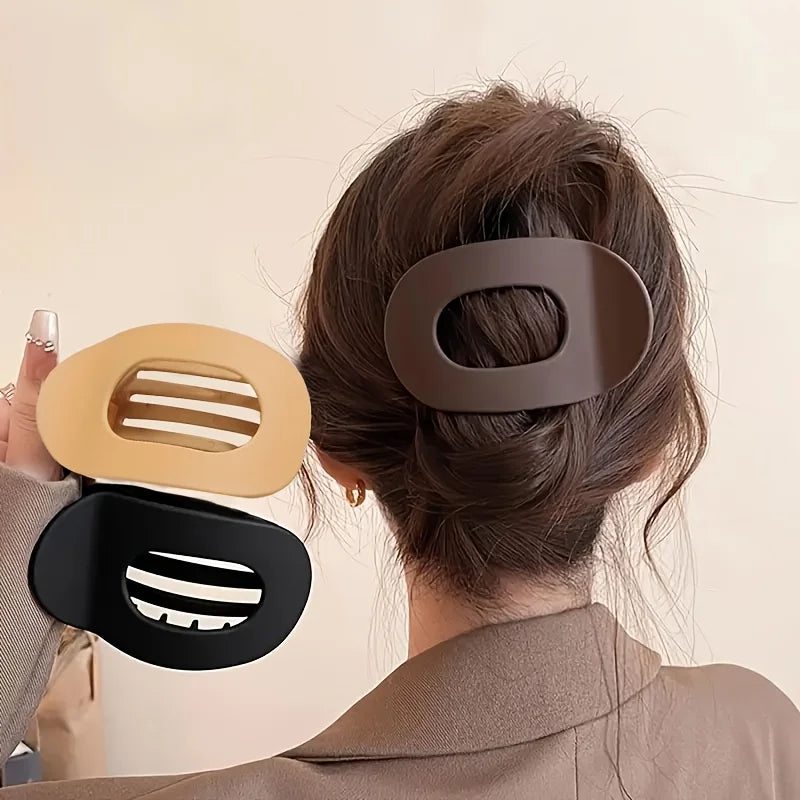 4-Pack Matte Oval Hair Clips | Minimalist Barrettes for Thick Hair Hair Barrette Clips QXL