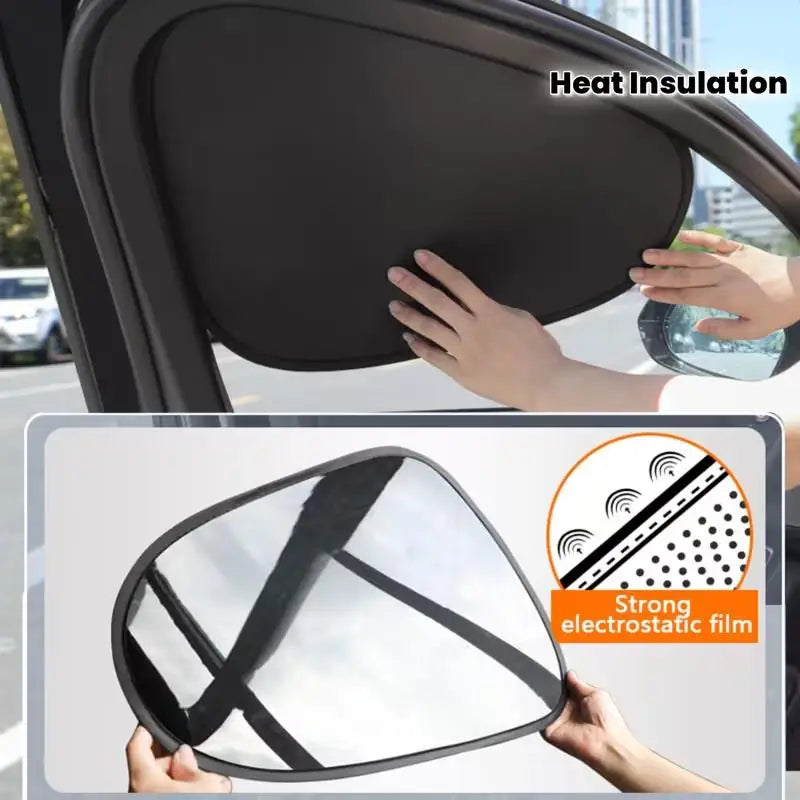 2-Pack Car Front Window Sunshades | Electrostatic Cling Film Car Window Sunshade QXL