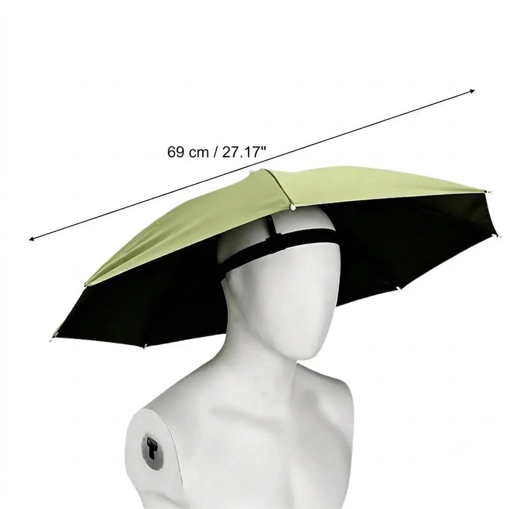 Foldable Hands-Free Umbrella Hat | Sun & Rain Outdoor Cap Umbrella Hat QXL