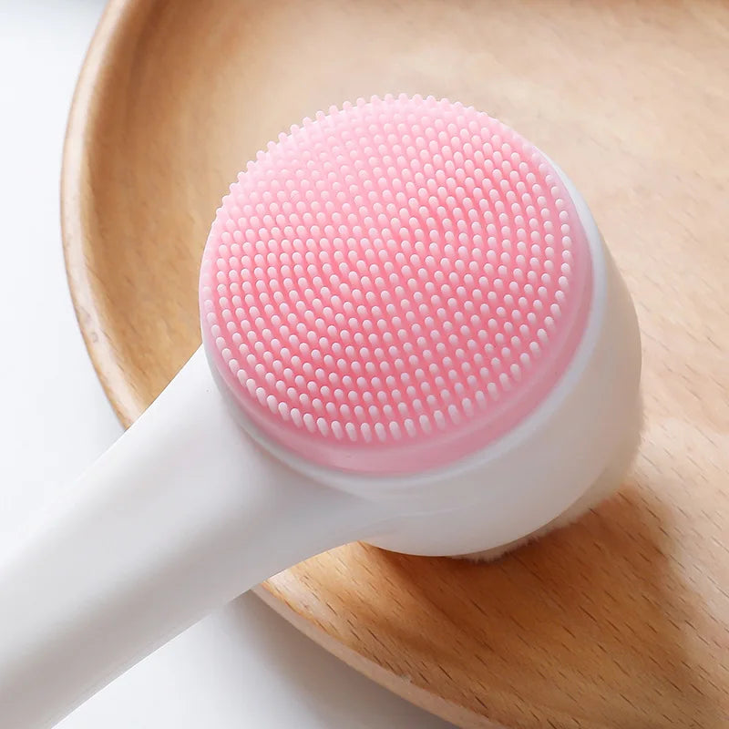 Double-Sided Silicone Facial Cleansing Brush | Deep Pore Tool Facial Cleansing Brush QXL