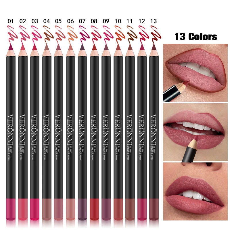 Matte Lip Liner Pencil – Waterproof Long-Lasting Lip Contour Pen Lip Liner Pencil QXL