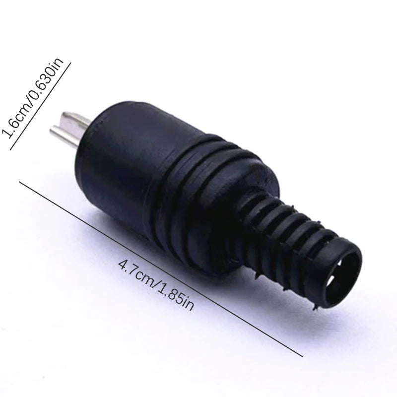 2-Pack 2-Pin DIN Male Plug Audio Speaker Connector Screw Terminal Audio DIN Connector QXL