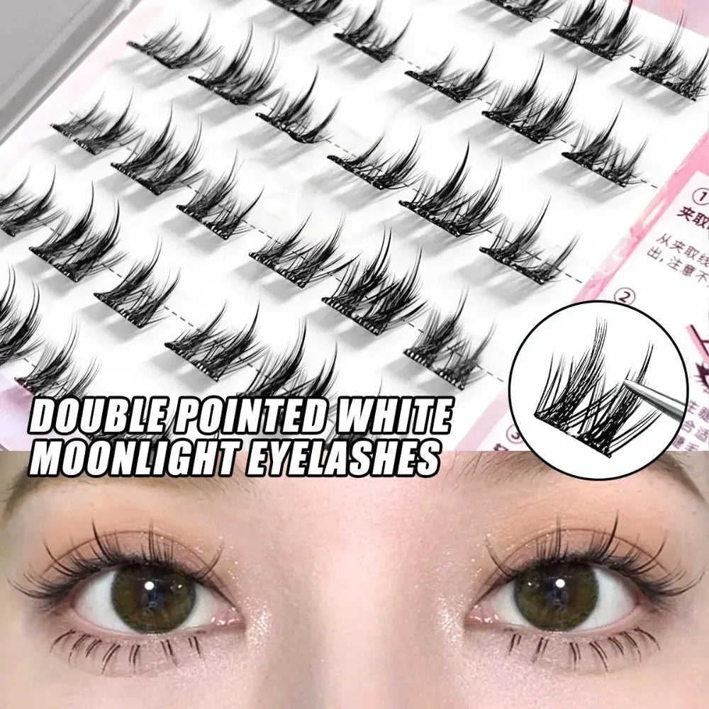 Korean Sunflower Glue-Free Cluster Lashes | Natural & Voluminous False Cluster Lashes QXL