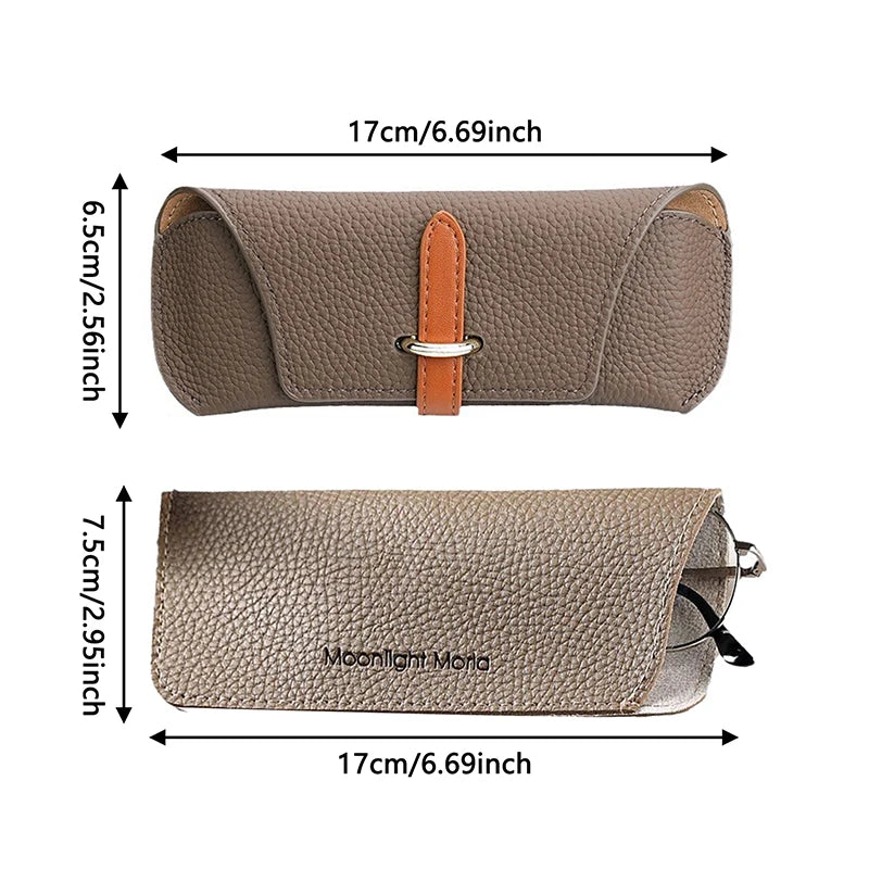 Unisex PU Leather Soft Shell Glasses Case | Eyewear Bag Eyeglasses Case QXL