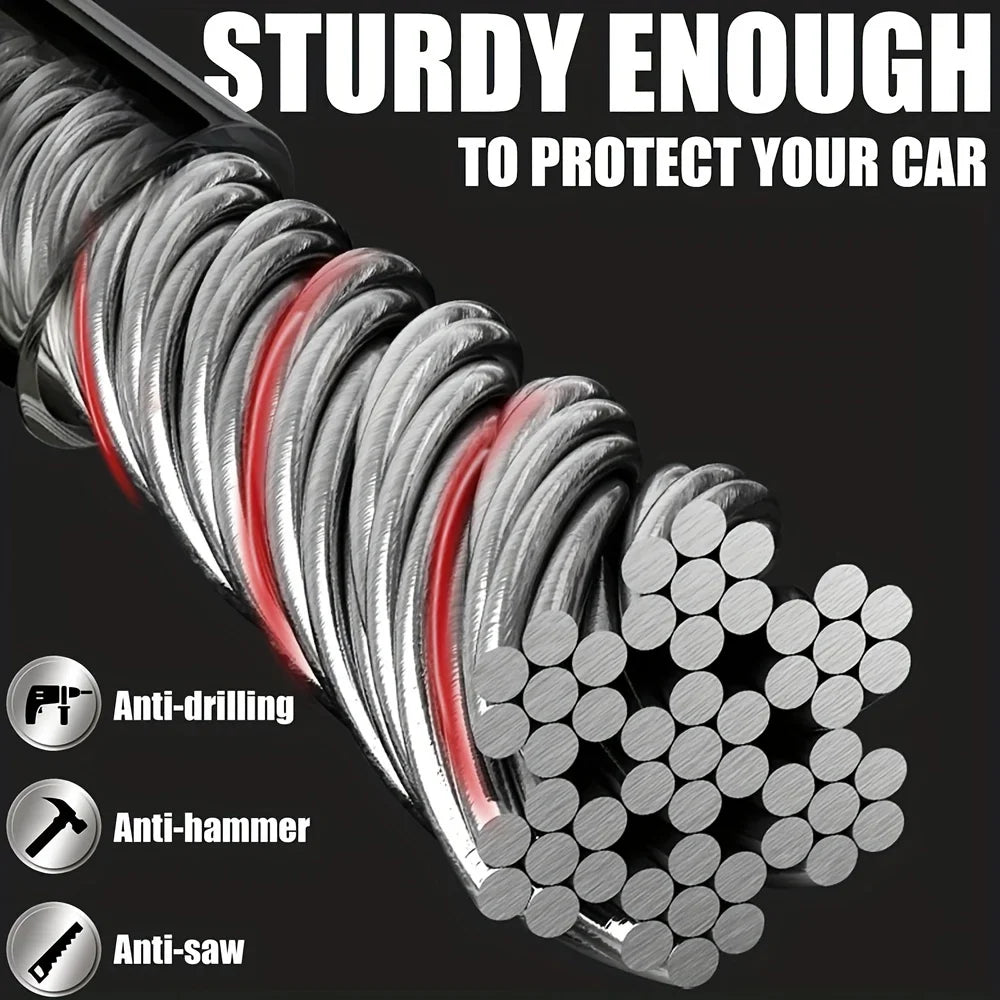 Car Steering Wheel Cable Lock | Anti-Theft Security 4 Colors Steering Wheel Lock QXL