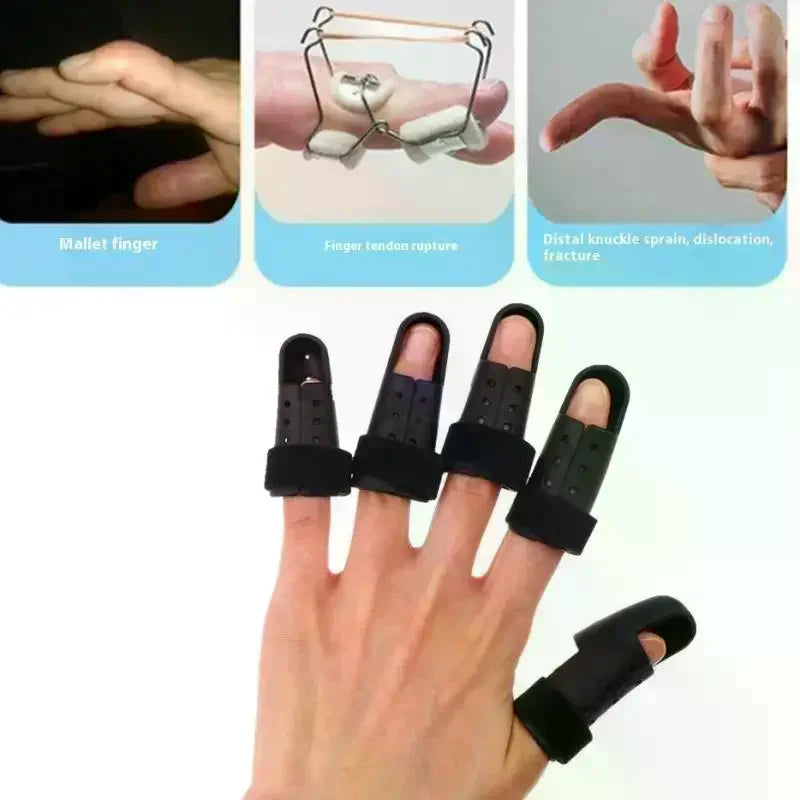 Adjustable Black Finger Splint Brace | Finger Support Protector Finger Splint Brace QXL
