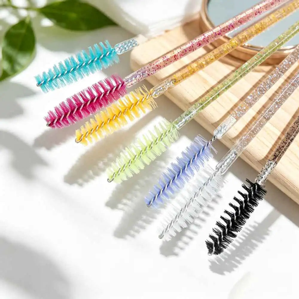100-Pack Disposable Mascara Wands & Eyebrow Spooler Brushes Disposable Mascara Wands QXL
