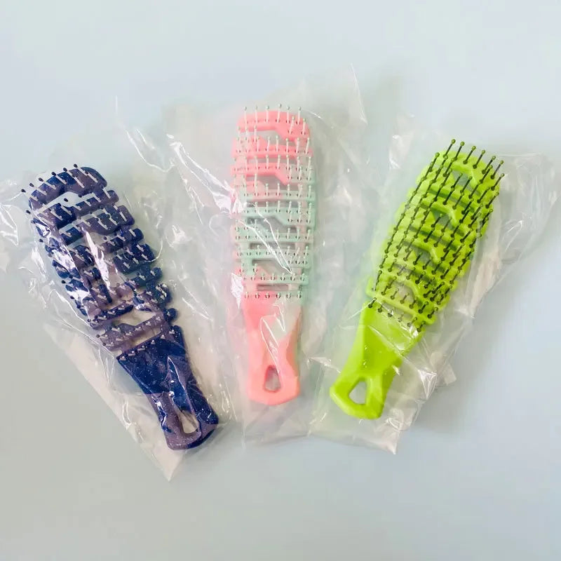 Gradient Hollow Hair Brush – Detangling Scalp Massage Comb Detangling Hair Brush QXL