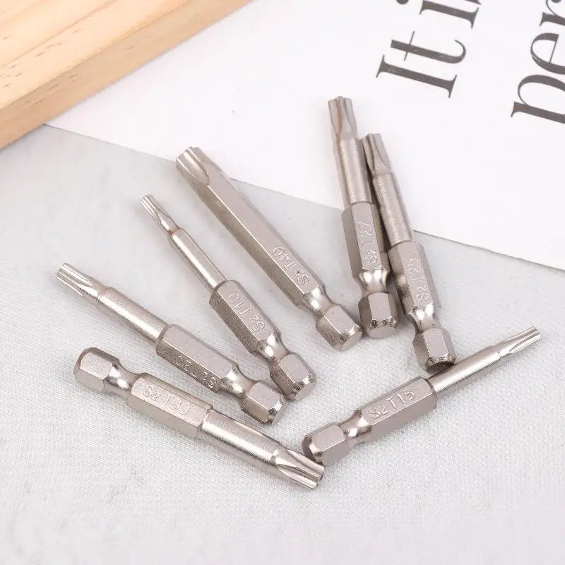 7-Pc S2 Magnetic Torx Screwdriver Bits T10–T40 | 1/4" Hex Screwdriver Bit Set QXL