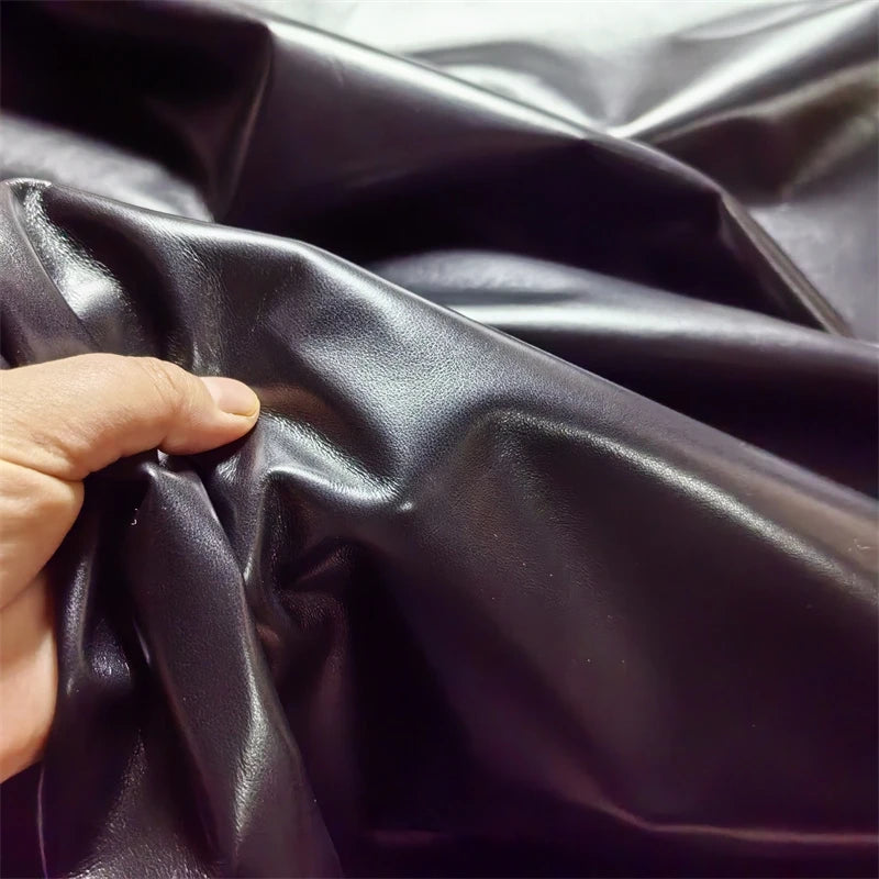 Black First Layer Sheepskin Leather 0.5–0.75mm | Whole Hide Leather Hide Fabric QXL black Whole Sheepskin China Mainland