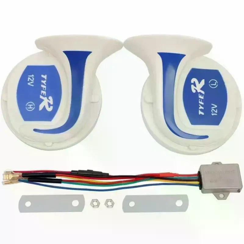 12V Waterproof Snail Horn | 300dB High-Pitched Car Electric Horn Car Electric Horn QXL