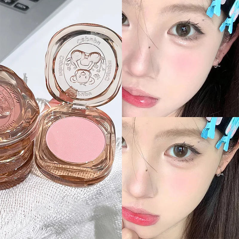 Bear Blush Matte Face Powder – Brightening Blush Compact Matte Blush Powder QXL
