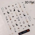 5D Chinese Retro Bamboo Nail Art Stickers | 4 Styles Self-Adhesive Nail Art Stickers QXL CP067