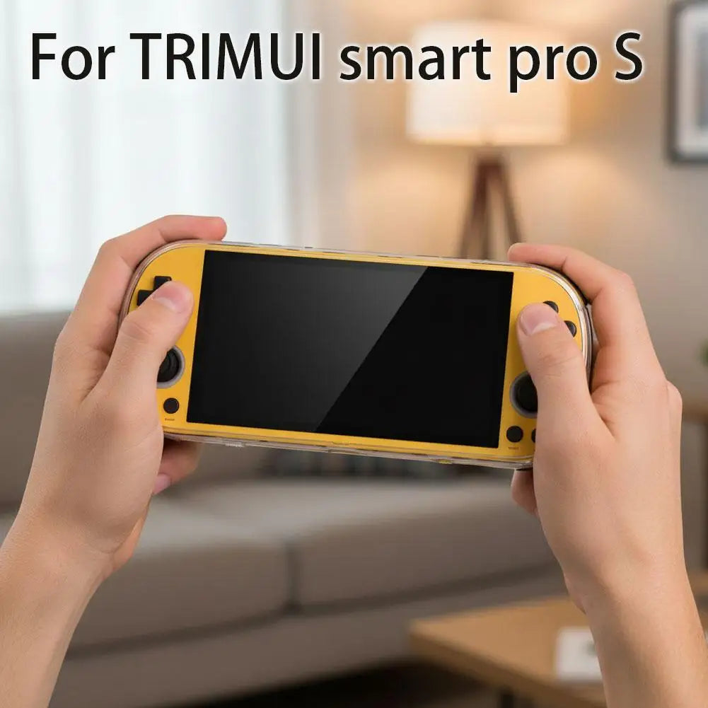 TPU Protective Case for TRIMUI Smart Pro S | Clear & Black Console Protective Case QXL