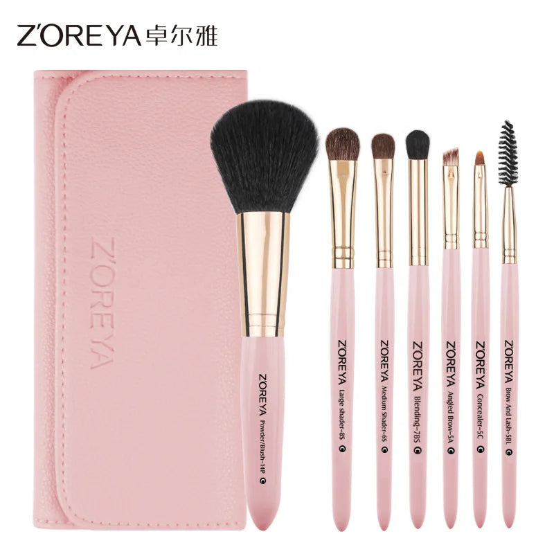 Zoreya 7-Piece Makeup Brush Set | Foundation & Eyeshadow Makeup Brush Set QXL