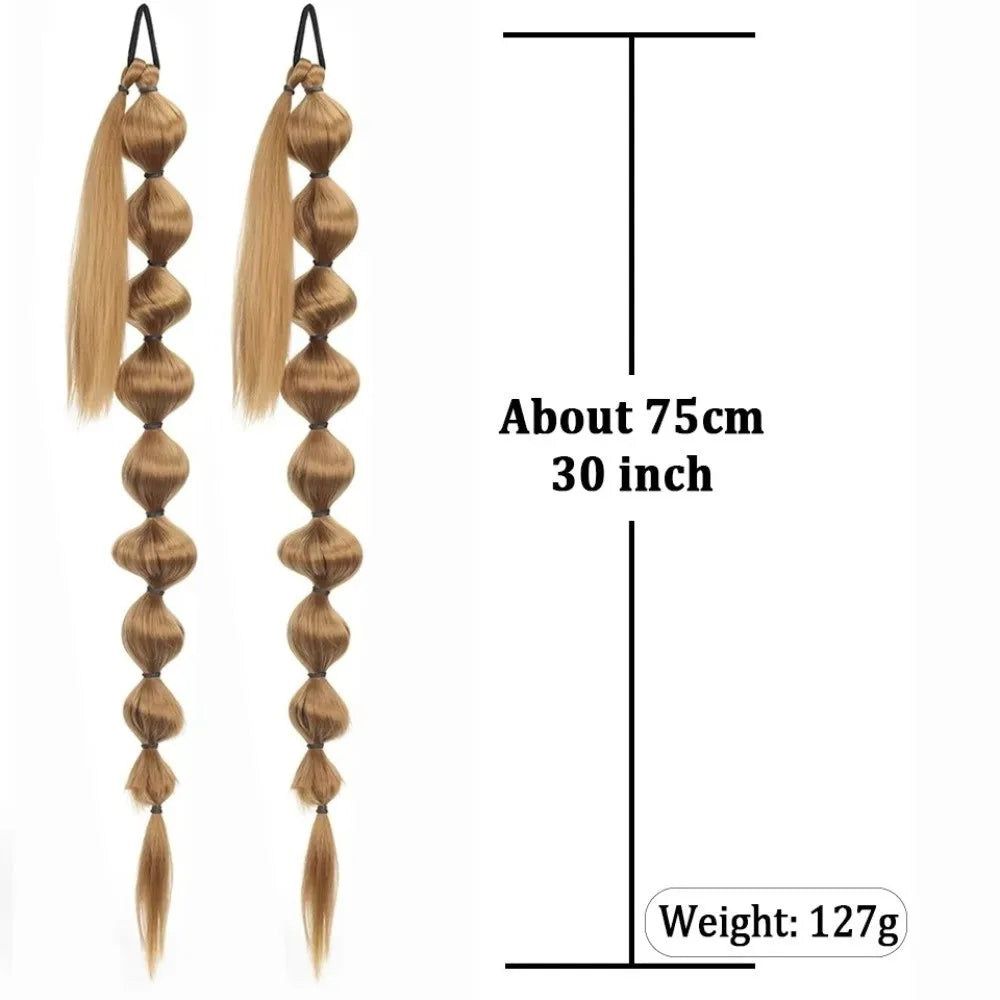 75cm Bubble Ponytail Extension – Fluffy African Style Ponytail Hair Extension QXL
