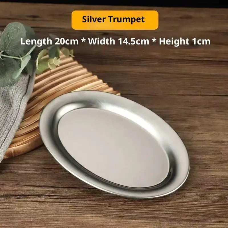 Stainless Steel Oval Serving Plate | Fish, Dessert & Party Dish Oval Serving Plate QXL S