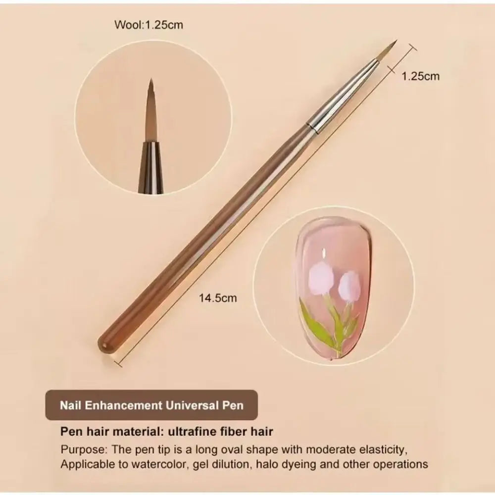 9-Piece Nail Art Brush Set | UV Gel, Liner & Acrylic Pens Nail Art Brush Set QXL